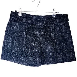Express Shorts Express Eyelet Black Cuffed Belted 4 Inseam